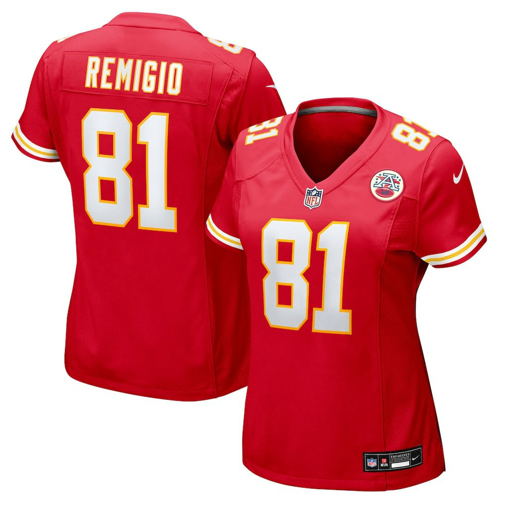 NFL Nikko Remigio Kansas City Chiefs Women's Team Game Jersey - Red