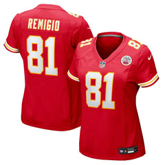 NFL Nikko Remigio Kansas City Chiefs Women's Team Game Jersey - Red