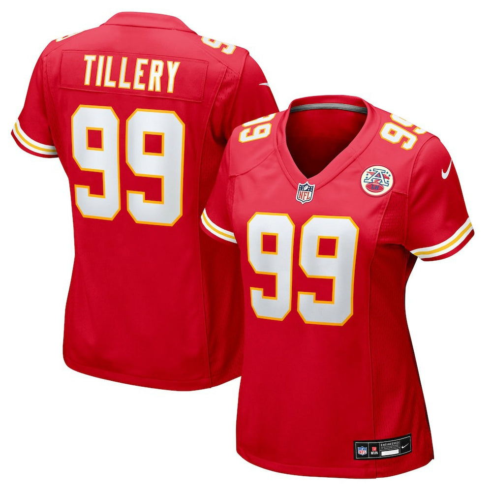 NFL Jerry Tillery Kansas City Chiefs Women's Team Game Jersey - Red