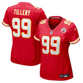 NFL Jerry Tillery Kansas City Chiefs Women's Team Game Jersey - Red