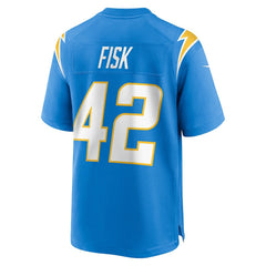 NFL Tucker Fisk Los Angeles Chargers Team Game Jersey - Powder Blue