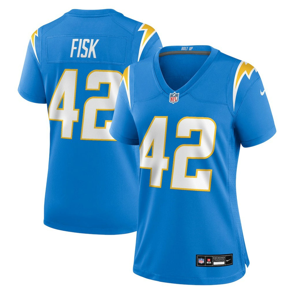 NFL Tucker Fisk Los Angeles Chargers Women's Team Game Jersey - Powder Blue