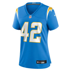 NFL Tucker Fisk Los Angeles Chargers Women's Team Game Jersey - Powder Blue