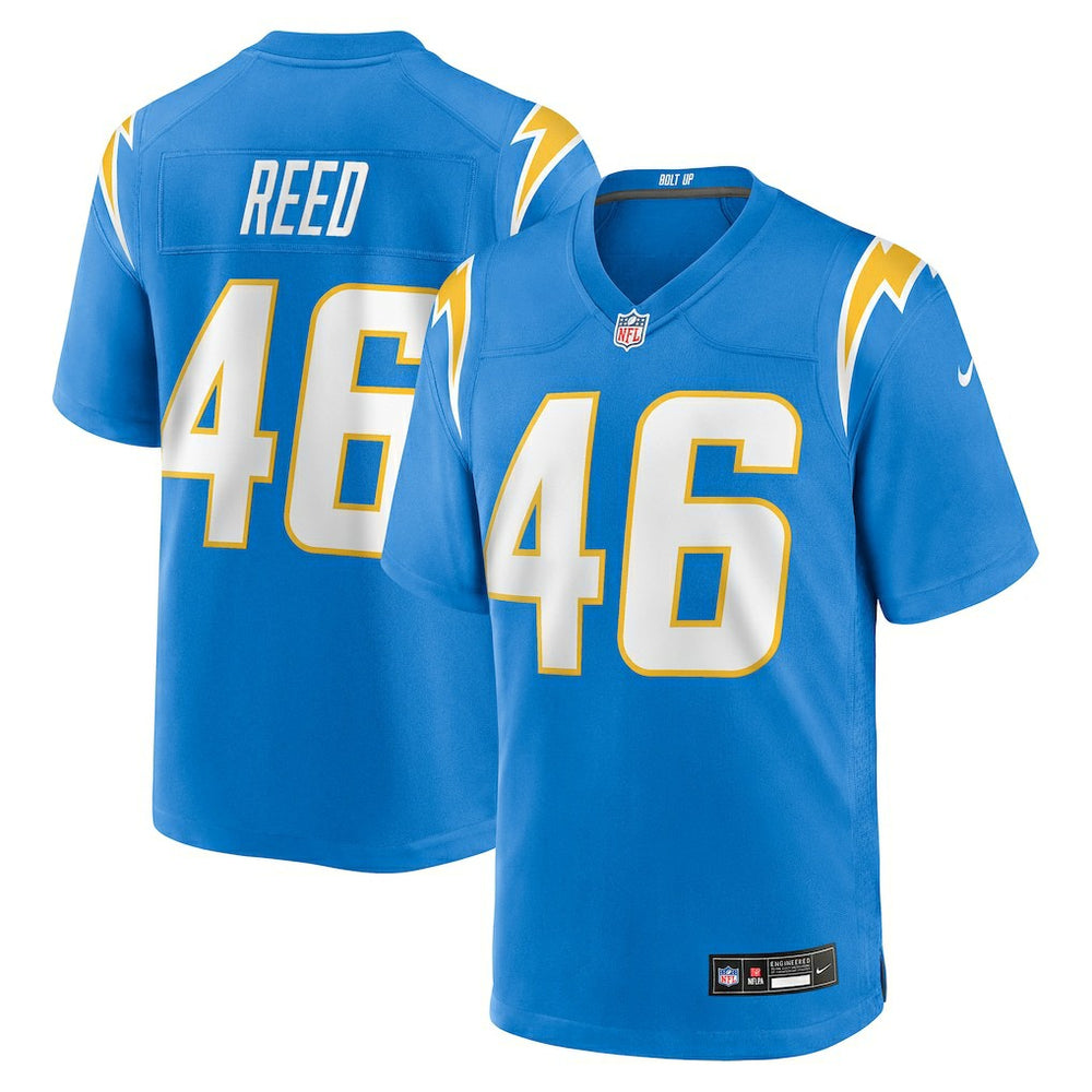 NFL Nikko Reed Los Angeles Chargers Team Game Jersey - Powder Blue