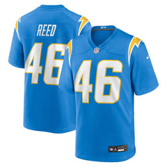 NFL Nikko Reed Los Angeles Chargers Team Game Jersey - Powder Blue