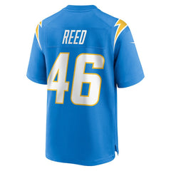 NFL Nikko Reed Los Angeles Chargers Team Game Jersey - Powder Blue