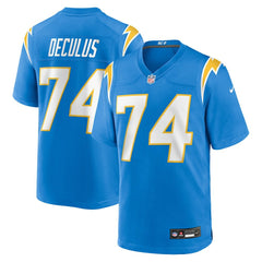 NFL Austin Deculus Los Angeles Chargers Team Game Jersey - Powder Blue