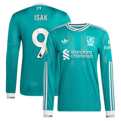 Alexander Isak Liverpool 2025/26 Third Long Sleeve Player Jersey Green sale