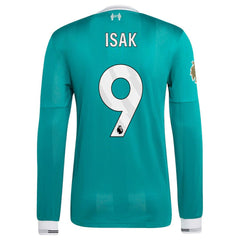 Alexander Isak Liverpool 2025/26 Third Long Sleeve Player Jersey Green sale