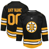 NHL Boston Bruins Youth Home Custom Replica Jersey - Black