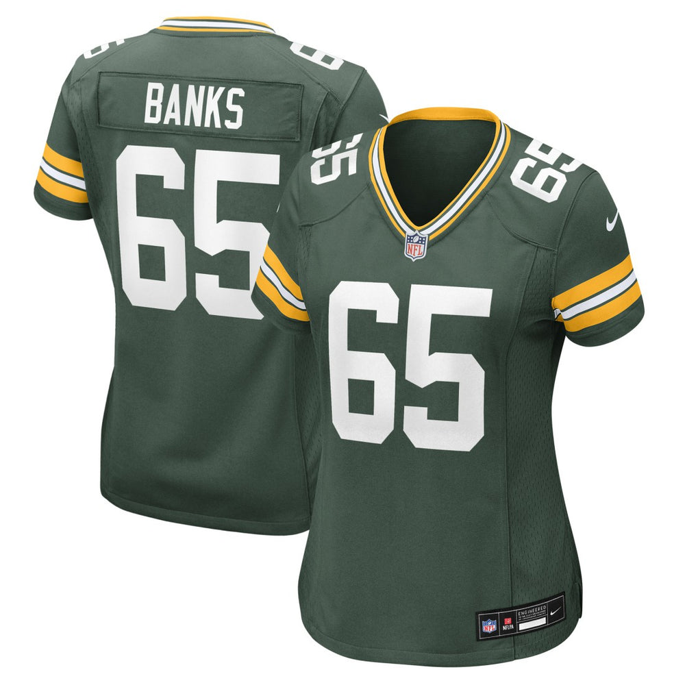 NFL Aaron Banks Green Bay Packers Women's Team Game Jersey - Green