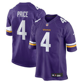 NFL Myles Price Minnesota Vikings Team Game Jersey - Purple