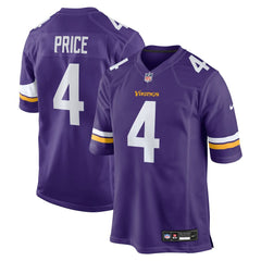 NFL Myles Price Minnesota Vikings Team Game Jersey - Purple