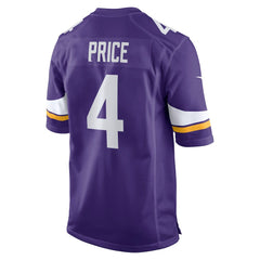 NFL Myles Price Minnesota Vikings Team Game Jersey - Purple