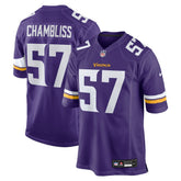 NFL Chaz Chambliss Minnesota Vikings Team Game Jersey - Purple