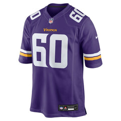 NFL Joe Huber Minnesota Vikings Team Game Jersey - Purple