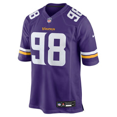 NFL Bo Richter Minnesota Vikings Team Game Jersey - Purple