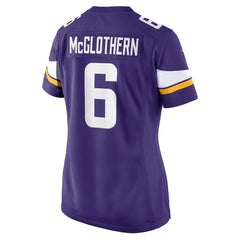 NFL Dwight McGlothern Minnesota Vikings Women's Team Game Jersey - Purple