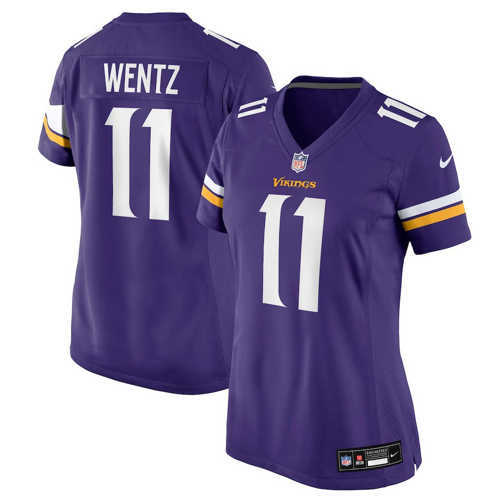 NFL Carson Wentz Minnesota Vikings Women's Team Game Jersey - Purple
