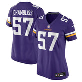NFL Chaz Chambliss Minnesota Vikings Women's Team Game Jersey - Purple