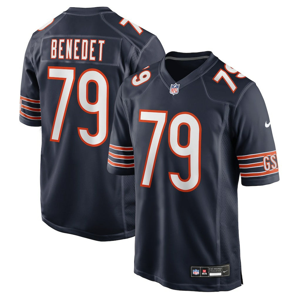 NFL Theo Benedet Chicago Bears Team Game Jersey - Navy
