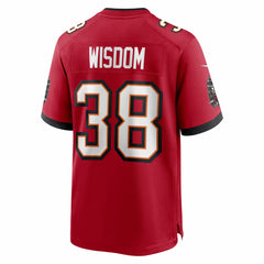 NFL Rashad Wisdom Tampa Bay Buccaneers Team Game Jersey - Red