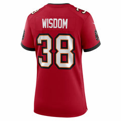 NFL Rashad Wisdom Tampa Bay Buccaneers Women's Team Game Jersey - Red