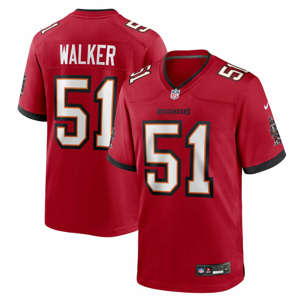 NFL David Walker Tampa Bay Buccaneers Team Game Jersey - Red