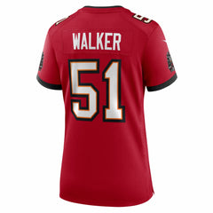 NFL David Walker Tampa Bay Buccaneers Women's Team Game Jersey - Red