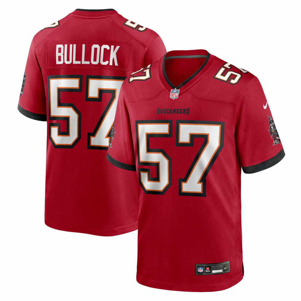 NFL John Bullock Tampa Bay Buccaneers Team Game Jersey - Red