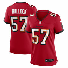 NFL John Bullock Tampa Bay Buccaneers Women's Team Game Jersey - Red