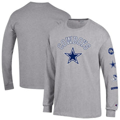 Dallas Cowboys Champion Seal Long Sleeve T-Shirt Heather Gray