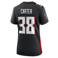 NFL Nathan Carter Atlanta Falcons Women's Team Game Jersey - Black