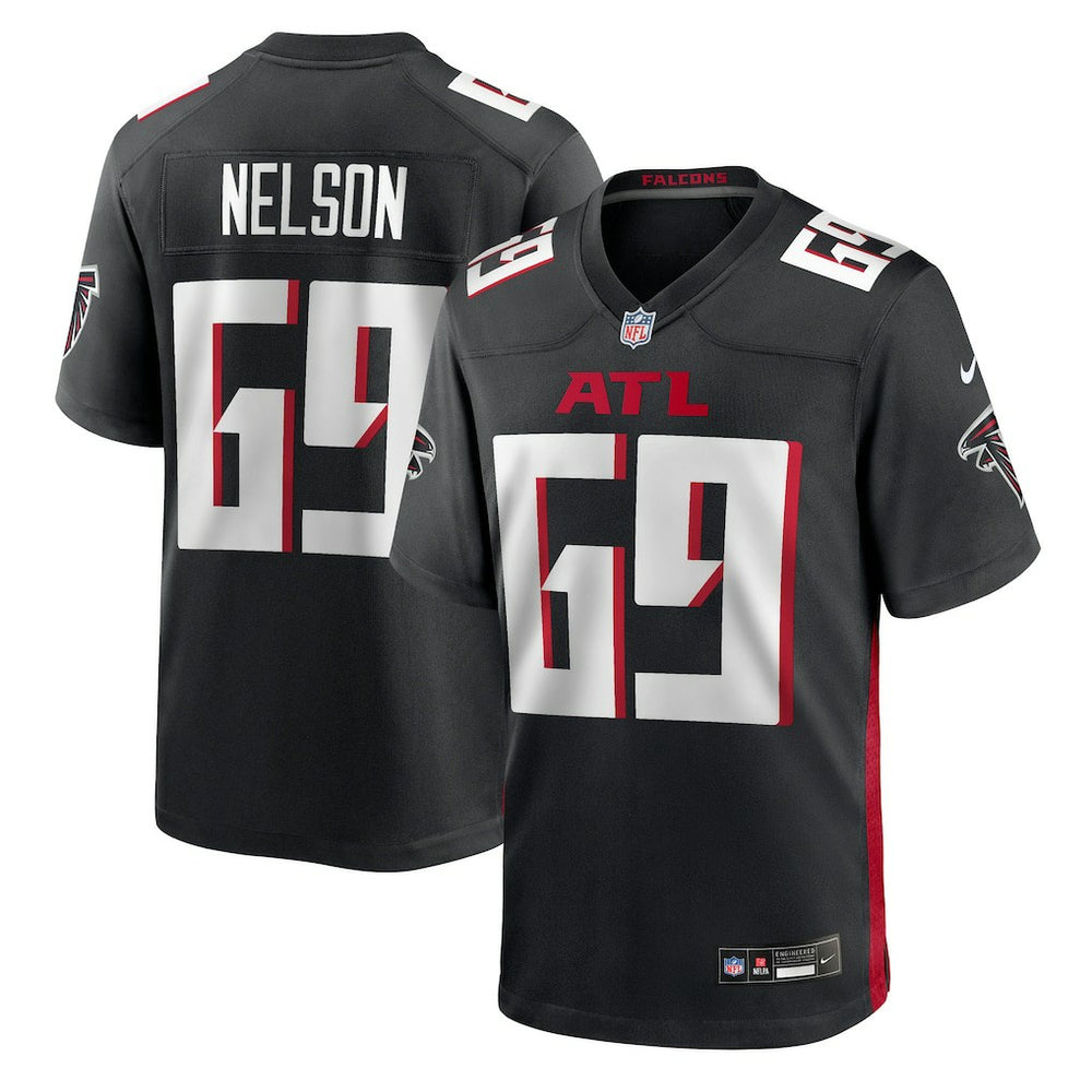 NFL Jack Nelson Atlanta Falcons Team Game Jersey - Black
