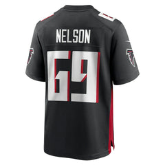 NFL Jack Nelson Atlanta Falcons Team Game Jersey - Black