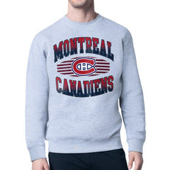 NHL Montreal Canadiens Starter Team Grit Graphic Fleece Pullover Sweatshirt - Gray