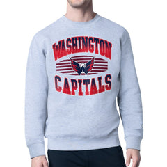 NHL Washington Capitals Starter Team Grit Graphic Fleece Pullover Sweatshirt - Gray