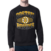 NHL Boston Bruins Starter Team Grit Graphic Fleece Pullover Sweatshirt - Black