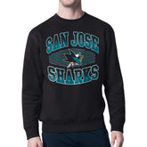NHL San Jose Sharks Starter Team Grit Graphic Fleece Pullover Sweatshirt - Black