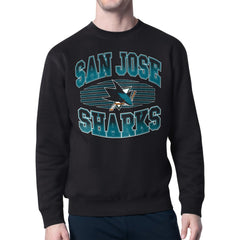 NHL San Jose Sharks Starter Team Grit Graphic Fleece Pullover Sweatshirt - Black