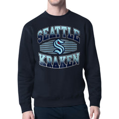 NHL Seattle Kraken Starter Team Grit Graphic Fleece Pullover Sweatshirt - Deep Sea Blue
