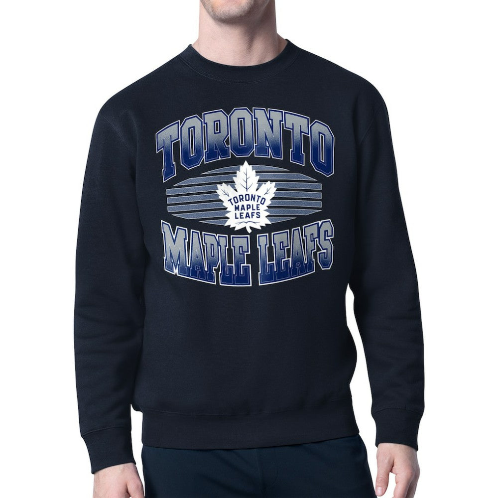 NHL Toronto Maple Leafs Starter Team Grit Graphic Fleece Pullover Sweatshirt - Navy
