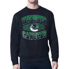 NHL Vancouver Canucks Starter Team Grit Graphic Fleece Pullover Sweatshirt - Navy
