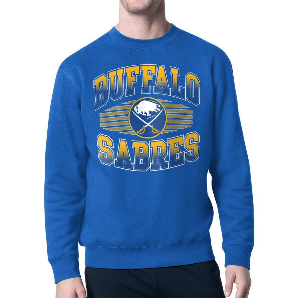 NHL Buffalo Sabres Starter Team Grit Graphic Fleece Pullover Sweatshirt - Royal