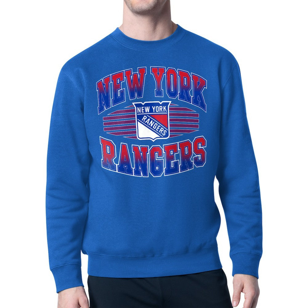 NHL New York Rangers Starter Team Grit Graphic Fleece Pullover Sweatshirt - Blue