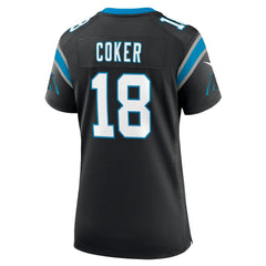 NFL Jalen Coker Carolina Panthers Women's Team Game Jersey - Black
