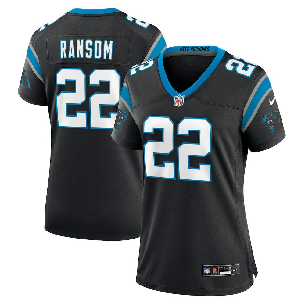 NFL Lathan Ransom Carolina Panthers Women's Team Game Jersey - Black