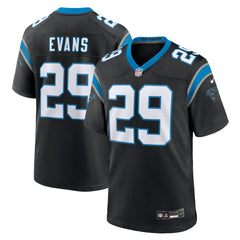NFL Akayleb Evans Carolina Panthers Team Game Jersey - Black