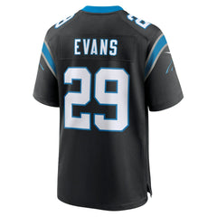 NFL Akayleb Evans Carolina Panthers Team Game Jersey - Black