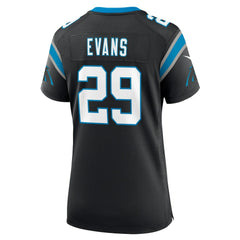 NFL Akayleb Evans Carolina Panthers Women's Team Game Jersey - Black